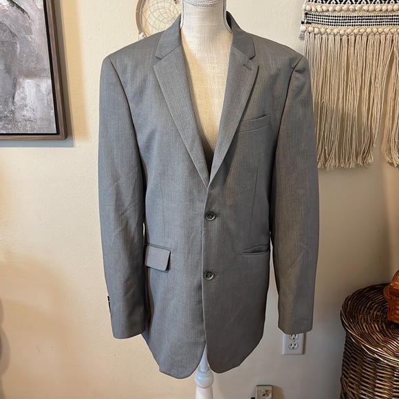 Perry Ellis Gray Men’s Slim Fit Blazer/ 44R - Picture 8 of 11